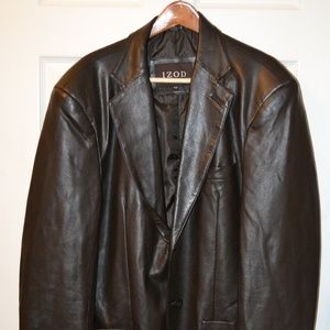 Like New Men's Izod Black PU Leather Jacket